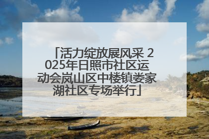 活力绽放展风采 2025年日照市社区运动会岚山区中楼镇娄家湖社区专场举行
