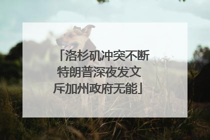 洛杉矶冲突不断 特朗普深夜发文斥加州政府无能