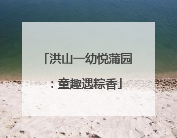洪山一幼悦蒲园：童趣遇粽香