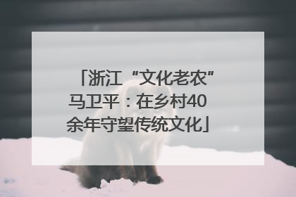 浙江“文化老农”马卫平：在乡村40余年守望传统文化