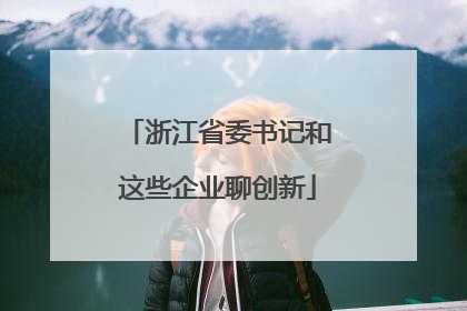 浙江省委书记和这些企业聊创新