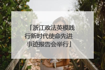 浙江政法英模践行新时代使命先进事迹报告会举行