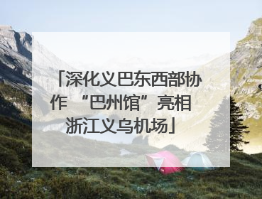 深化义巴东西部协作 “巴州馆”亮相浙江义乌机场