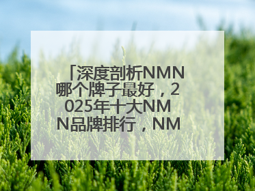 深度剖析NMN哪个牌子最好，2025年十大NMN品牌排行，NMN该怎么选