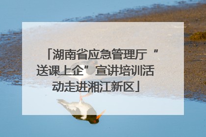 湖南省应急管理厅“送课上企”宣讲培训活动走进湘江新区