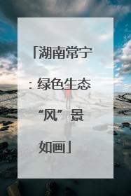 湖南常宁：绿色生态 “风”景如画
