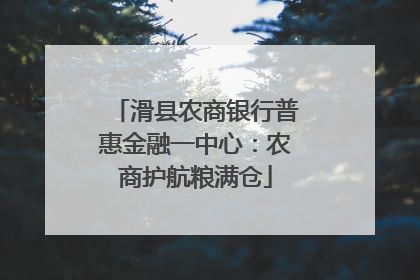滑县农商银行普惠金融一中心：农商护航粮满仓