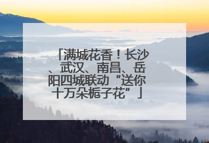满城花香！长沙、武汉、南昌、岳阳四城联动“送你十万朵栀子花”