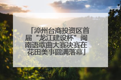 漳州台商投资区首届“龙江建设杯”闽南语歌曲大赛决赛在花田美事圆满落幕