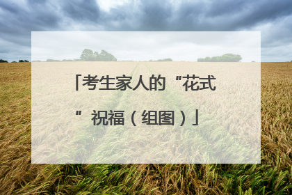 考生家人的“花式”祝福（组图）