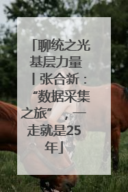 聊统之光 基层力量丨张合新：“数据采集之旅”，一走就是25年
