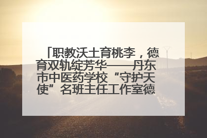 职教沃土育桃李，德育双轨绽芳华——丹东市中医药学校“守护天使”名班主任工作室德育实践之路