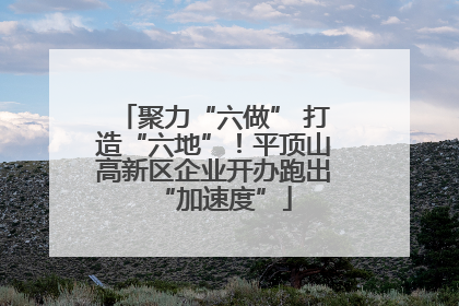 聚力“六做” 打造“六地”！平顶山高新区企业开办跑出“加速度”