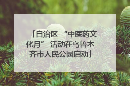 自治区 “中医药文化月” 活动在乌鲁木齐市人民公园启动