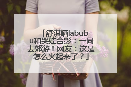 舒淇晒labubu和哭娃合影：一同去郊游！网友：这是怎么火起来了？