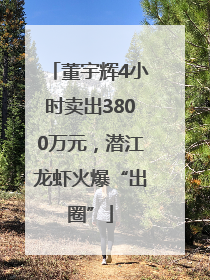 董宇辉4小时卖出3800万元，潜江龙虾火爆“出圈”