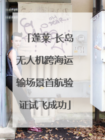 蓬莱-长岛无人机跨海运输场景首航验证试飞成功