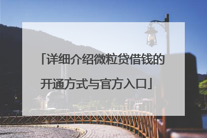 详细介绍微粒贷借钱的开通方式与官方入口