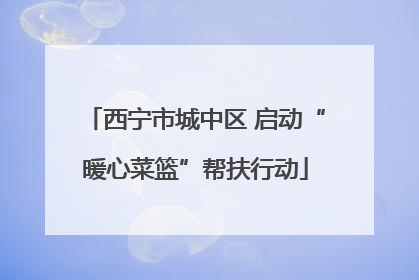 西宁市城中区 启动“暖心菜篮”帮扶行动
