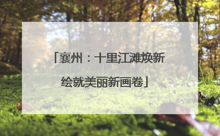 襄州：十里江滩焕新 绘就美丽新画卷