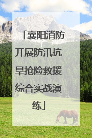 襄阳消防开展防汛抗旱抢险救援综合实战演练