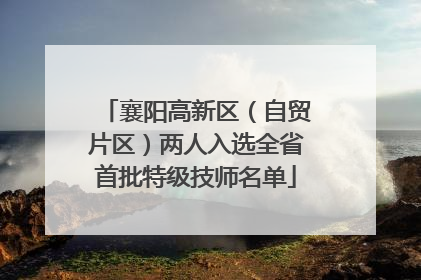 襄阳高新区（自贸片区）两人入选全省首批特级技师名单