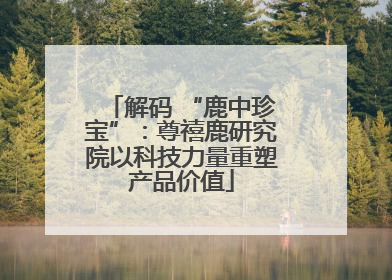 解码 “鹿中珍宝”：尊禧鹿研究院以科技力量重塑产品价值