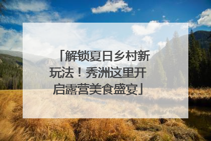 解锁夏日乡村新玩法！秀洲这里开启露营美食盛宴