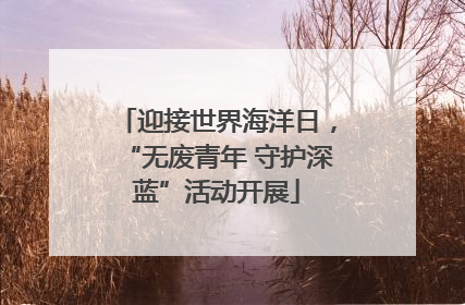 迎接世界海洋日，“无废青年 守护深蓝”活动开展