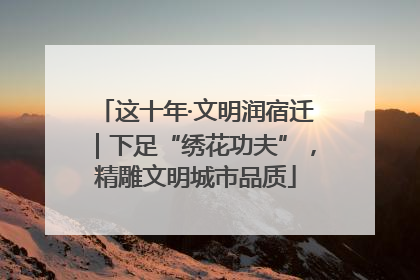 这十年·文明润宿迁｜下足“绣花功夫”，精雕文明城市品质