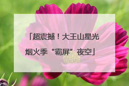 超震撼！大王山星光烟火季“霸屏”夜空