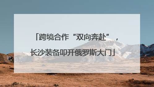 跨境合作“双向奔赴”，长沙装备叩开俄罗斯大门