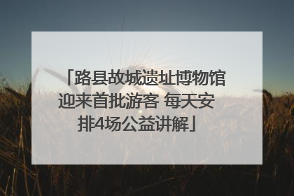 路县故城遗址博物馆迎来首批游客 每天安排4场公益讲解