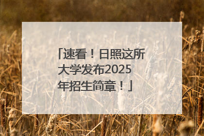 速看！日照这所大学发布2025年招生简章！