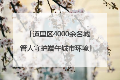 道里区4000余名城管人守护端午城市环境