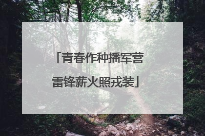 青春作种播军营 雷锋薪火照戎装