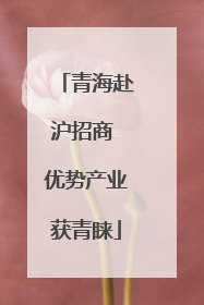 青海赴沪招商 优势产业获青睐
