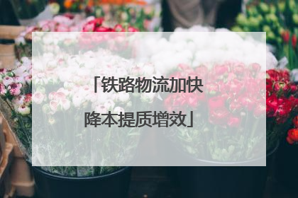 铁路物流加快降本提质增效