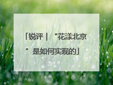 锐评｜“花漾北京”是如何实现的