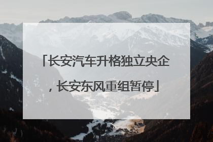 长安汽车升格独立央企，长安东风重组暂停