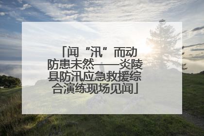 闻“汛”而动 防患未然——炎陵县防汛应急救援综合演练现场见闻