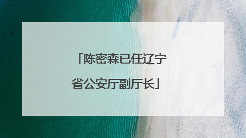 陈密森已任辽宁省公安厅副厅长