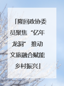 隆回政协委员聚焦“亿年龙洞” 推动文旅融合赋能乡村振兴