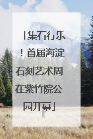 集石行乐！首届海淀石刻艺术周在紫竹院公园开幕