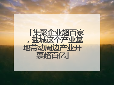 集聚企业超百家，盐城这个产业基地带动周边产业开票超百亿