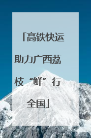 高铁快运助力广西荔枝“鲜”行全国