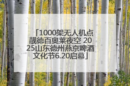 1000架无人机点靓德百奥莱夜空 2025山东德州燕京啤酒文化节6.20启幕