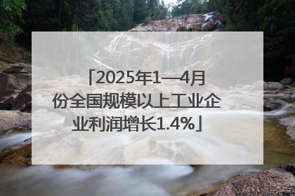 2025年1—4月份全国规模以上工业企业利润增长1.4%