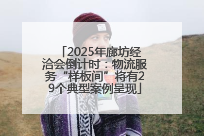 2025年廊坊经洽会倒计时：物流服务“样板间”将有29个典型案例呈现