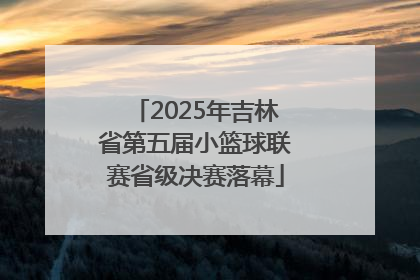 2025年吉林省第五届小篮球联赛省级决赛落幕